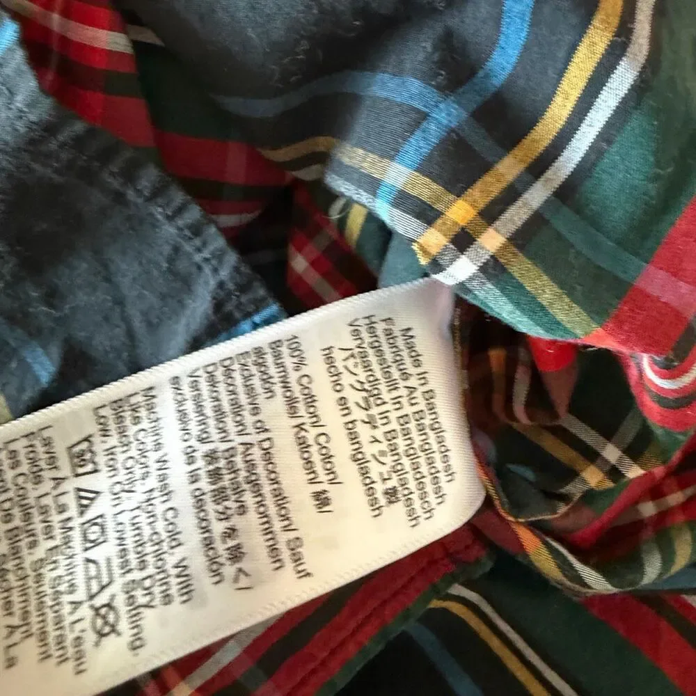 J. Crew Stewart Tartan Cotton Poplin Plaid Pajama Pant Set Women's Size Large